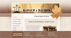 Desktop Screenshot of kadach-maurer.de